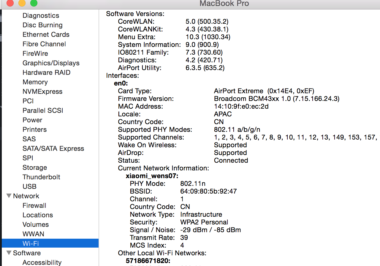 wifi card addr